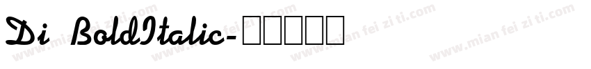 Di BoldItalic字体转换